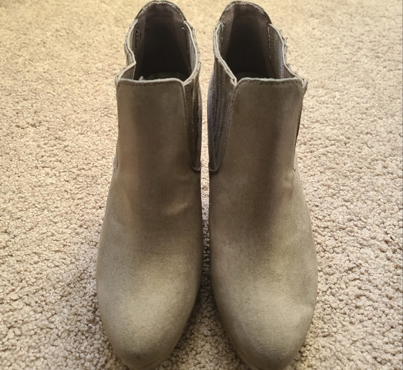 Dexflex comfort taupe booties stretch ankle,sueded fabric upper size 8 - Picture 3 of 7
